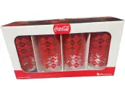 Authentic Coca-Cola/Coke 4pc. Glass Set! Free Shipping!