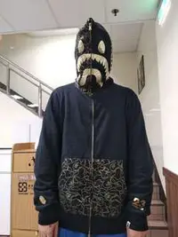 在飛比找旋轉拍賣優惠-Bape 黑金鯊魚外套 XL