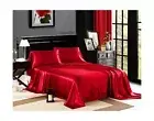 100% Pure Silk Sateen Sheet Set |7 Pcs|Fitted Sheet Fits Up to 15" Deep Pocke...