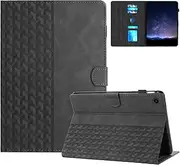 HYAUUcase for Samsung Galaxy Tab A8 Case 10.5'' 2022(SM-X200/X205/X207),Slim Leather Cover with Smart Wake Sleep Stand Pencil Holder and Card Slot (Black)