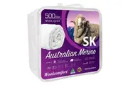 Woolcomfort Aus Made Merino Quilt 500Gsm 270X240cm Super King Size Quilt Covers
