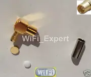 100 x MCX Angle Female plug L Type connector RG316 RG174 RF cable crimp solder