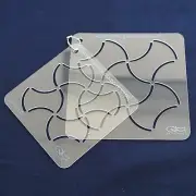 Sashiko Stencil - Bundo-Tsunagi - Same Design in 2 Sizes - 4" and 4 1/2"