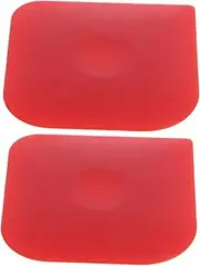 2Pcs Food Scraper Kitchen Cleaning Scraper Cake Smoother Pan Scraper Tool for Baking and Decorating for Grill Waffle Cast Pans