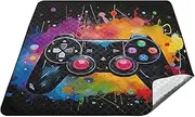 Game Console Handle Splash Ink Large Beach Blanket Waterproof Sandproof Camping Mat for Beach, Picnic, Concert 78''x78''