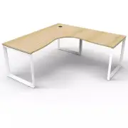 Deluxe Infinity Corner 1P Workstation Loop Leg