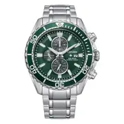 Citizen Promaster Eco-Drive Marine CA0820-50X Green and Silver Men's Watch 4974374335395