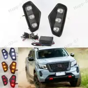 For Nissan Navara NP300 2021 2022 LED Daytime Running Lights DRL Turn Signal Fog (for: Nissan)