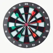 16 Inch Safety Soft Rubber Dart Board with 6 Darts for Outdoor/Indoor Family