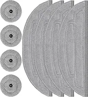[YBVABE] Mop Pads Replacement for Roborock S8 MaxV Ultra Robot Vacuum 【Not for S8 Pro Ultra】 8 Pack Microfiber Mops Accessories with 4 Dual Oscillating Mop Cloths, 4 Edge Mop Pads