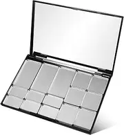 Magnetic Makeup Palette with Mirror, Empty Eyeshadow Palette With 15 Square Pans for Eyeshadow Lipstick Blush Powder