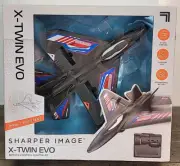 X-Twin Evo Remote Control Fighter Jet Sharper Image New