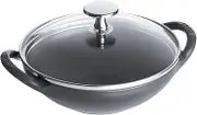 staub Baby Wok 40511-302 Baby Walk, 6.3 inches (16 cm), Gray, Small, Both Handed Bowl Pan, Enameled Pot