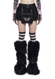 [Dolls Kill] Encrypted Darkness Pleated Mini Skirt (Fairfax)