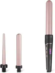 3 in 1 Ceramic Hair Curler Care Styling Curling Wand Interchangeable 3 Parts Clip Hair Iron Curler 9-32mm Curling Iron Wave