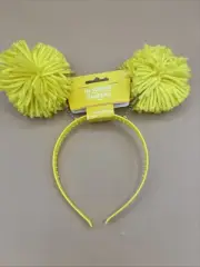 Yellow Pom Pom Headbopper Fancy Dress Up Halloween Adult Costume Accessory
