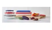 Pyrex Simply Store Glass Storage Container Set with Lids, 14 Piece Free Shipping