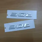 2x Silver Chrome 30t Plastic Badge Emblem Decal Sticker Racing Turbo Pace Engine (for: Renault)