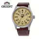 ORIENT 東方錶 WATER RESISTANT 100m系列 飛行機械錶 皮帶款 黃色 RA-AC0H04Y