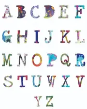 Alphabet print, 8x10" Toddler, preschool wall art, nursery art, toddler gift