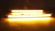 LED Daytime Running Light For Toyota RAV4 2019-23 DRL Yellow Turn signal Lamp