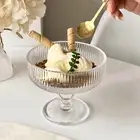Glass Ice Cream Cups Clear Sundae Dishes Trifle Bowl for Cereal Fruits