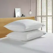 233 Thread Count White Goose Feather Medium Firm 100% Cotton Hotel Collection Be