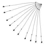 10 Pcs Signature Pen Anti-lost Rope Elastic Cord Holder Clip Lanyard