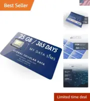 Prepaid SIM Card, 25 GB/365 Days, Data Only SIM Card, 4G LTE & 5G on Verizon,...