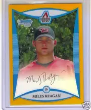 2008 1st BOWMANS CHROME GOLD-REFRACTOR MILES REAGAN Diamondbacks