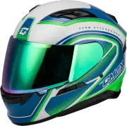 GMAX F1984799-DOT FF-98 AFTERSHOCK HELMET WHITE/NEON GREEN 3X