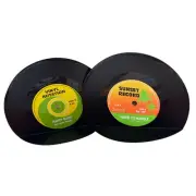 2pcs Book Holders Vinyl Record Shape Rounded Edges Vintage Bookends Book Stand