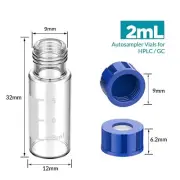 Lab Sample Vial,9-425Screw Cap Vial Borosilicate Glass Vial for GC,HPLC Analysis