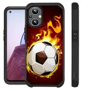 FUSION Case For OnePlus Nord N20 5G Hybrid Phone Cover SOCCER FIRE