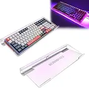 UCINNOVATE RGB Acrylic Computer Keyboard Stand, LED Backlit Keyboard Stand Tray, Gaming Keyboard USB Interface Titled Keyboard Stand for Easy Ergonomic Typing and Working Office Desk, Home, School