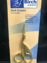 Brand new Embroidery Scissors Gold stork and unicorns