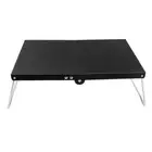 Foldable Camping Side Table with Carrying Bag for Outdoor Backpacking (Black) HO