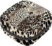 Sanitary Napkin Storage Bag,Period Bag,Pad Bag,Classic Leopard Print,Period Pouch