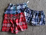 NWT Sonoma 1x Lot of Flannel Pajama PJ Shorts Sleepwear Plaid