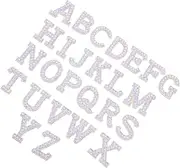 IWOWHERO 26 Pcs Iron Alphabet Sewing Patches for DIY Clothing Decoration Embroidery Appliques for Bags Hats and Repairing Clothes Gradient Design