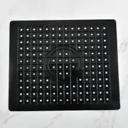 Square Coaster Drain Mat Round Dish Basin Drain Mat Place Mat Drain Mat Sink Mat black