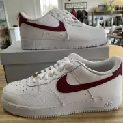 Nike Air Force 1 '07 Shoes White Team Red CZ0326-100 Men's Size 15 New In Box