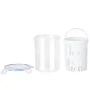 Pickle Jar with Strainer Insert, Food Storage Container, Bucket of Pickles, New 11x13.5CM, Multifunctional Draining Basket