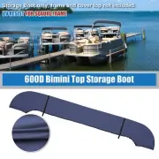 Square Tube Bimini Top Storage Boot 79"-84" W 600D Polyester Navy Blue 1 Set