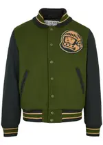 Billionaire Boys Club Astro Head Panelled Felt Varsity Jacket - Green - L L