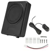 10" 600W Slim Under-Seat Subwoofer Powered Car Truck Sub w/ Amp Kit Speaker C