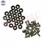 20 PCS NEO CHROME ALUMINUM FENDER/BUMPER WASHER/BOLT ENGINE BAY DRESS UP KIT (for: Honda Civic)