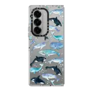 Galaxy Z Fold6 Clear Case Whales, Orcas & Narwhals
