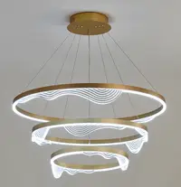 在飛比找松果購物優惠-北歐燈 客廳燈 吊燈 40+60+80cm三色 簡約大氣圓環