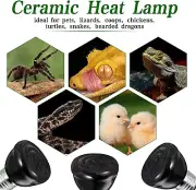 100W Ceramic Heat Lamp for brooder, Reptile, pet coop, chicks